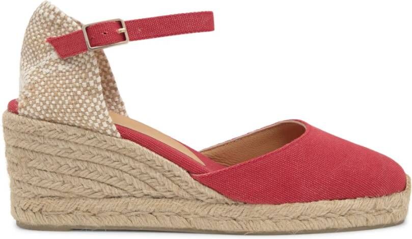 Castañer Espadrille MET 7 CM Sleehak Red Dames