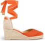 Castañer Espadrilles met 7 cm sleehak. Orange Dames - Thumbnail 1