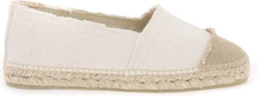 Castañer Espadrilles met Glitterfinish en Contrasterende Inzet White Dames