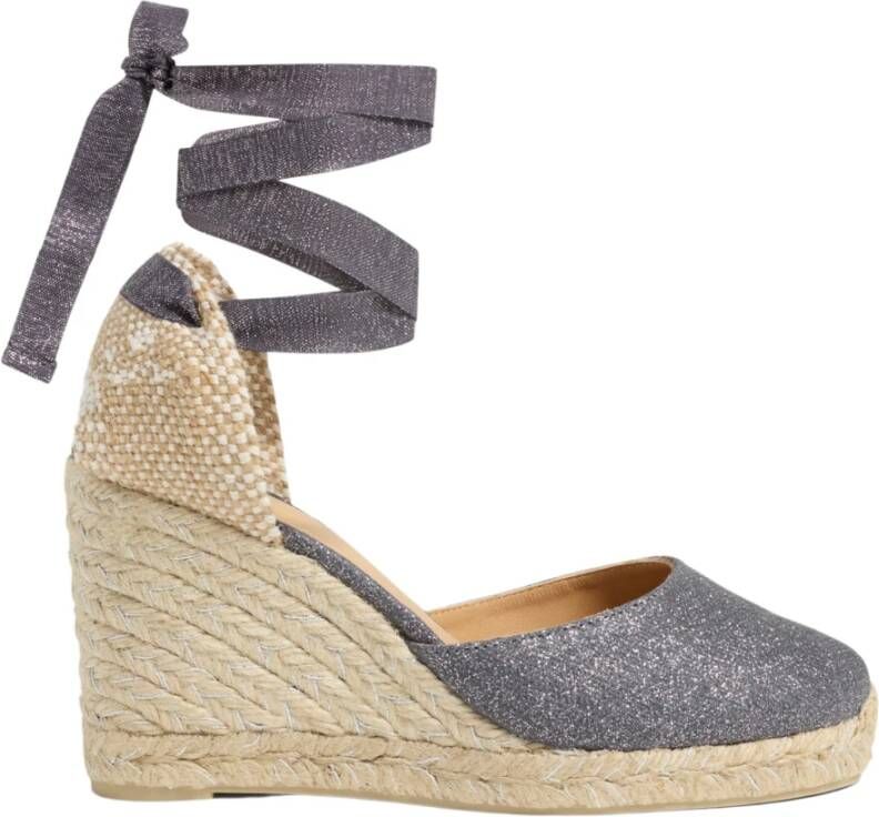 Castañer Espadrilles MET Sleehak Gray Dames