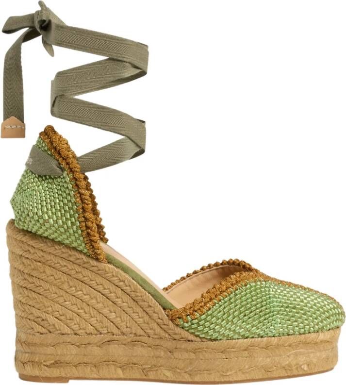 Castañer Espadrilles MET Sleehak Green Dames