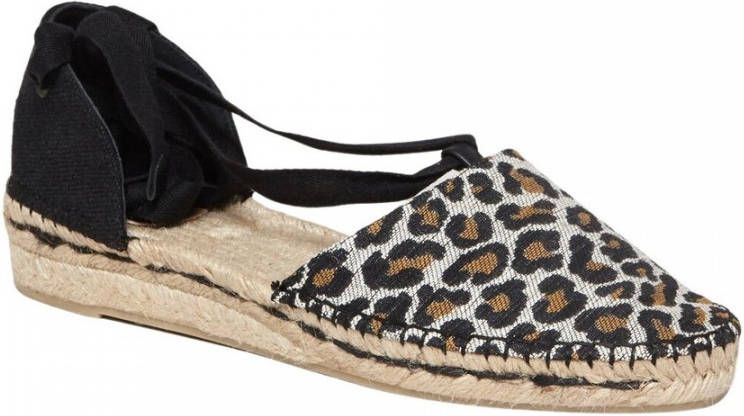 Castañer Leopard Print Espadrilles Sleehak Sandalen Black Dames