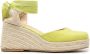 Castañer Gele Canvas Sleehak Sandalen Yellow Dames - Thumbnail 1