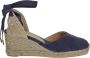 Castañer Handgemaakte Wedge Espadrilles met Lint Binden Blue Dames - Thumbnail 3