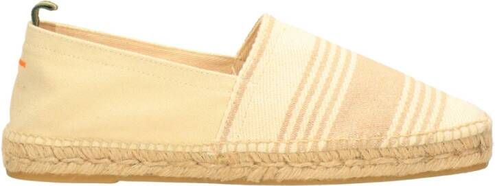 Castañer Gestreepte Geborduurde Espadrilles voor Heren Beige Heren