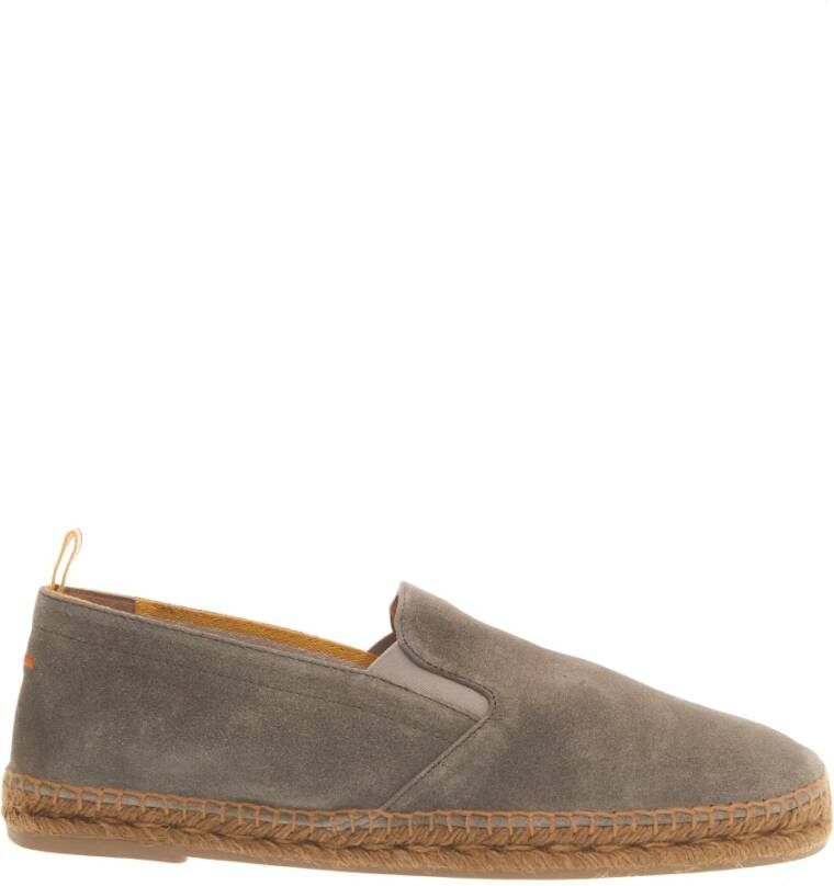 Castañer Grijze Suède Espadrilles Gray Heren