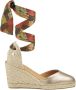 Castañer Groene Sleehak Espadrilles Beige Dames - Thumbnail 1