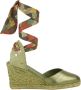 Castañer Groene Sleehak Espadrilles Yellow Dames - Thumbnail 1