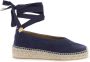 Castañer Handgemaakte Ballerina Espadrilles met V-vormige Bovenkant Blue Dames - Thumbnail 6