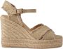 Castañer Handgemaakte Espadrilles met Open Teen Beige Dames - Thumbnail 1