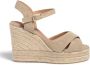 Castañer Cappuccino Canvas Sleehakken Verhoog Je Stijl Beige Dames - Thumbnail 1