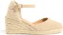 Castañer Hoge Wig Ivoor Espadrilles Sandalen Beige Dames - Thumbnail 10