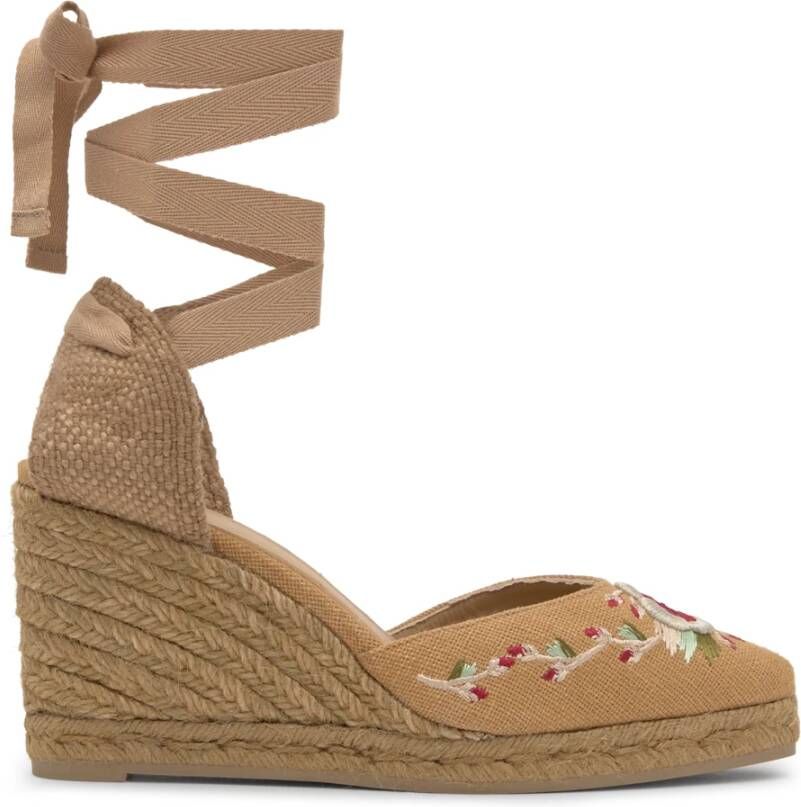 Castañer Joyce Etro T 8 273 · Platte Espadrille Beige Dames