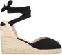 Castañer Jute wedge espadrilles met strikband Black Dames - Thumbnail 2