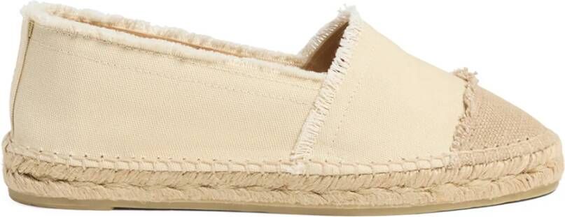 Castañer Witte Canvas Espadrille Sandalen Beige Dames