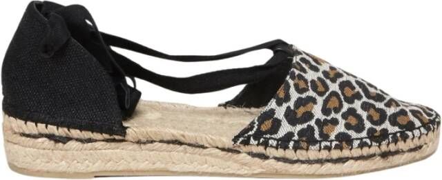 Castañer Leopard Print Espadrilles Sleehak Sandalen Black Dames