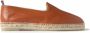 Castañer Leren Espadrilles Logo Rubberen Zool Brown Heren - Thumbnail 1