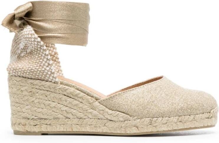 Castañer Licht Goud Carina Espadrille Beige Dames