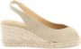 Castañer Open Teen Espadrilles met Touw Sleehak Beige Dames - Thumbnail 7