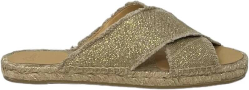 Castañer Palmera 032 Linnen Slippers Beige Dames