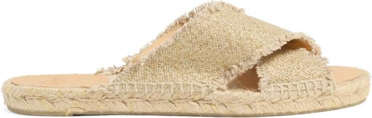 Castañer Palmera 032 Linnen Slippers Beige Dames