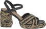 Castañer Geweven Raffia Kruisband Sandalen Multicolor Dames - Thumbnail 3