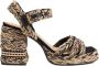 Castañer Rafia Geweven Sandalen Zwart Multicolor Dames - Thumbnail 1