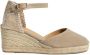 Castañer Hoge Wig Ivoor Espadrilles Sandalen Beige Dames - Thumbnail 13