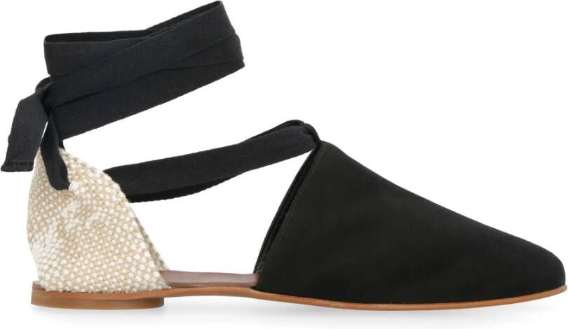 Castañer Suede Espadrilles met Strikband Black Dames