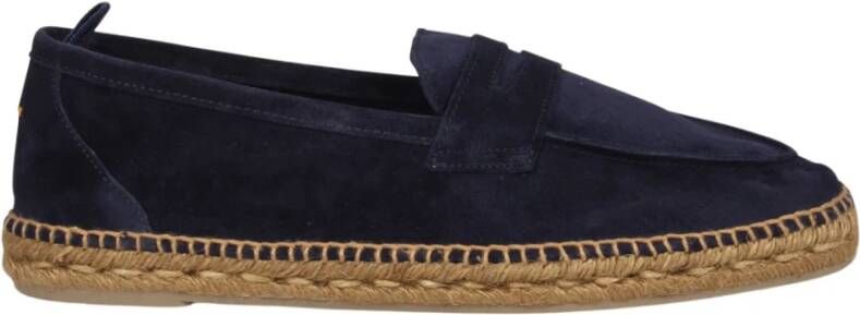 Castañer Suède Loafers met Jute Tussenzool Blue Heren