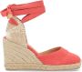 Castañer Zalmstof Espadrilles Carina Stijl Pink Dames - Thumbnail 1