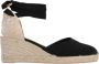 Castañer Zwarte Canvas Espadrilles met Enkelband Black Dames - Thumbnail 1