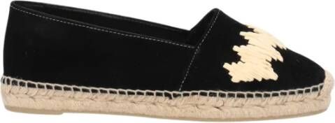 Castañer Zwarte Espadrilles Raffia Suède Schoenen Black Dames