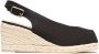 Castañer Zwarte katoenen open teen sleehak espadrille Black Dames - Thumbnail 1