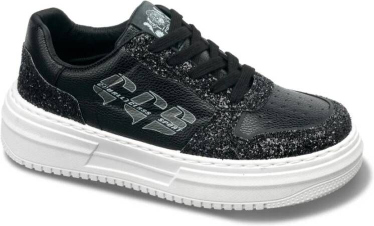 Cavalli Class Glitter Platform Sneakers voor Vrouwen Black Dames