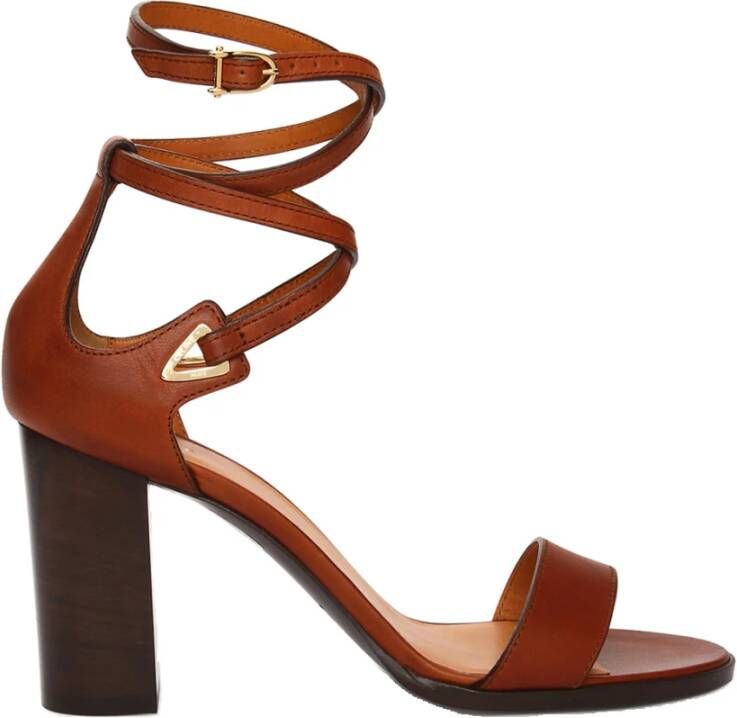 Celine Crecy Calfskin Sandalen Brown Dames