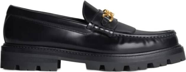 Celine Klassieke Leren Loafer Schoenen Black Heren