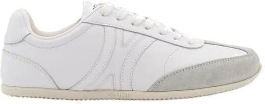 Celine Leren sneakers met suède detail White Heren