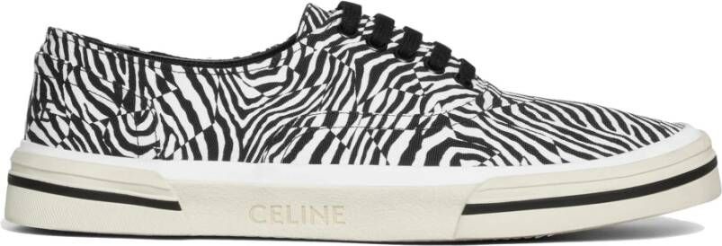 Celine Sneaker met Zebra Print en Rubberen Zool Black Heren