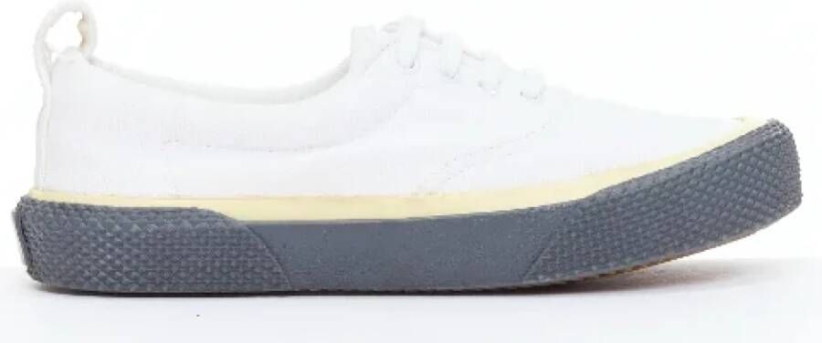 Celine Vintage Pre-owned Canvas sneakers White Dames