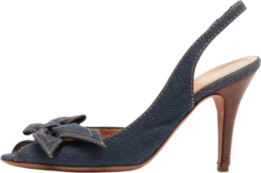 Celine Vintage Pre-owned Denim sandals Blue Dames