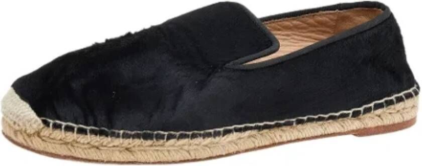 Celine Vintage Pre-owned Fabric flats Black Dames