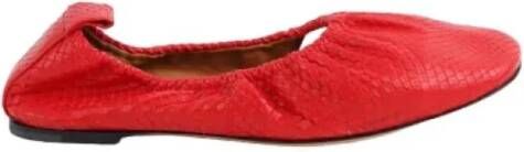 Celine Vintage Pre-owned Fabric flats Red Dames