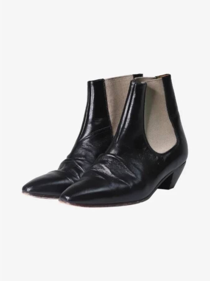 Celine Vintage Pre-owned Leather boots Black Dames