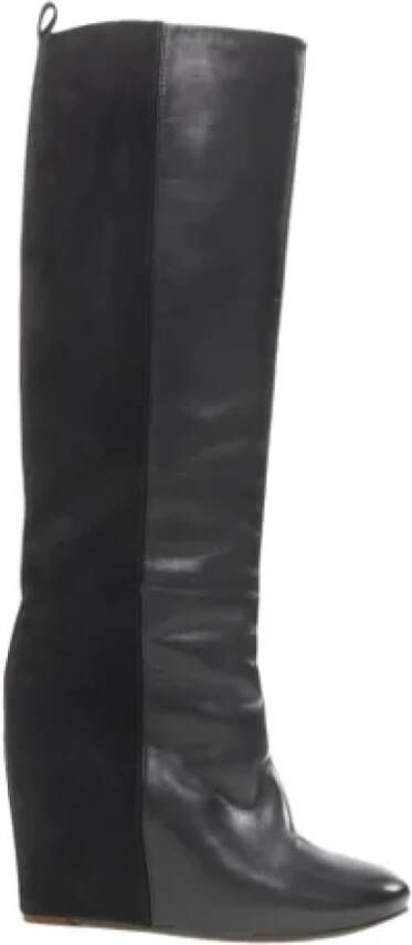 Celine Vintage Pre-owned Leather boots Black Dames