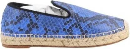 Celine Vintage Pre-owned Leather espadrilles Blue Dames