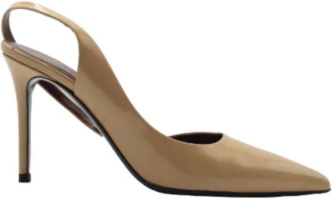 Celine Vintage Pre-owned Leather heels Beige Dames