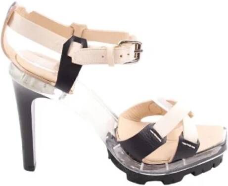 Celine Vintage Pre-owned Leather heels Beige Dames