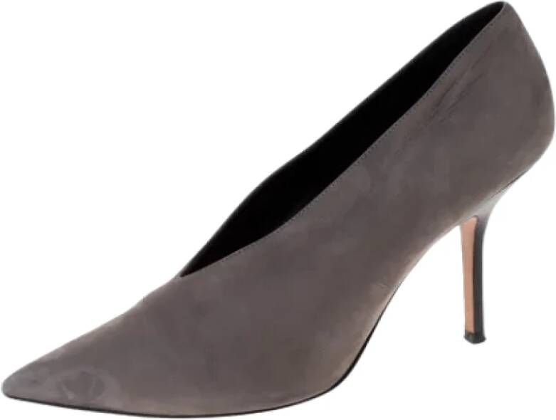 Celine Vintage Pre-owned Leather heels Gray Dames