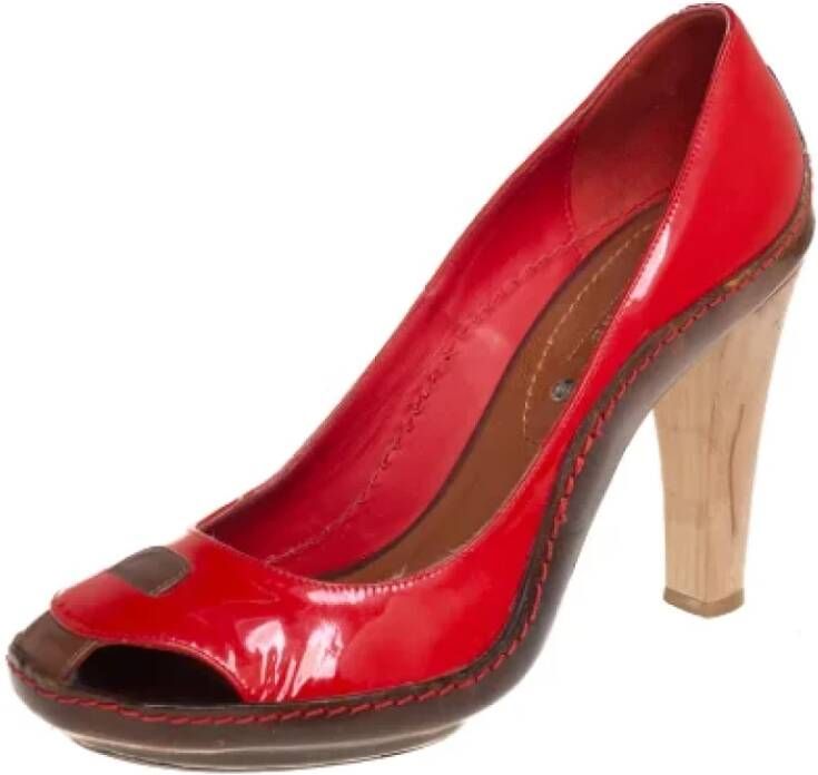 Celine Vintage Pre-owned Leather heels Red Dames